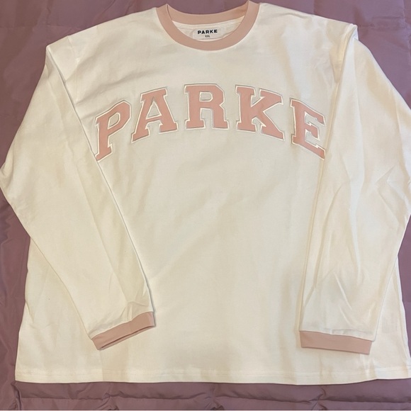PARKE XXL Hometown Varsity Long Sleeve T Shirt (Rose) - Picture 2 of 7